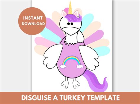 Disguising a Turkey As a Unicorn | FREE Printable