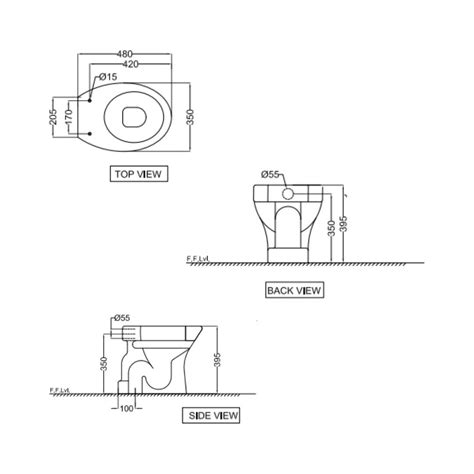 Jaquar Floor Mounted White Closet WC Continental CNS-WHT-551SSPP with P ...