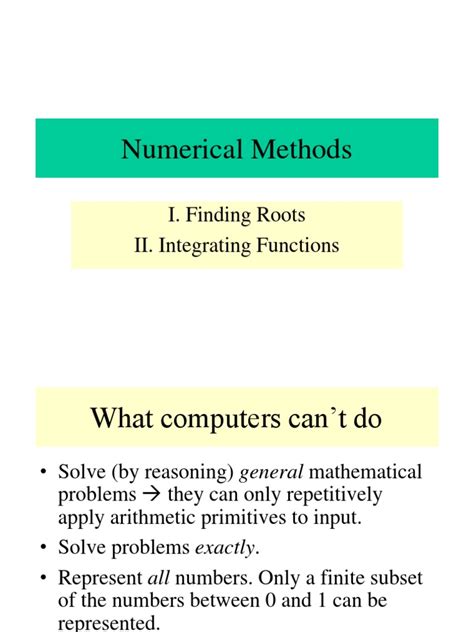 Image result for Examples of Numerical Methods