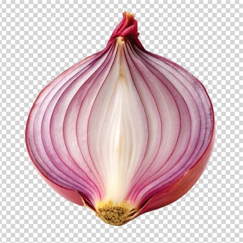 Half of shallots isolated white background | Premium AI-generated PSD