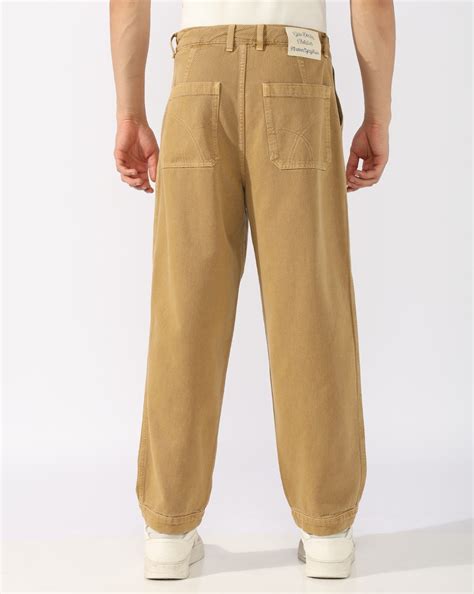 Baggy Fit Flat Front Antique Bronze Trouser
