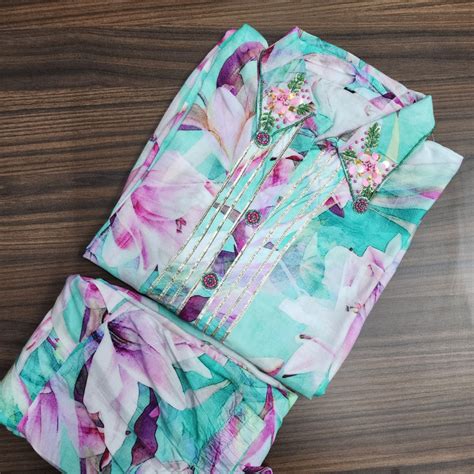 Set 45 - 23rd Sep -Colourful spring muslin cordset - classy highlighted ...