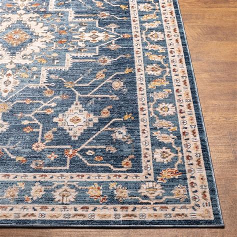 Livabliss 8 X 10 (ft) Blue Indoor Medallion Vintage Area Rug TRV2301 ...