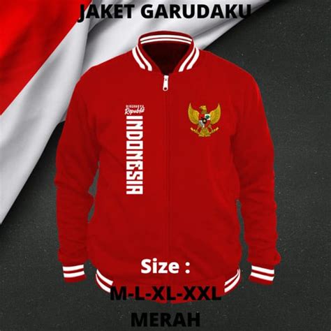 Jual Jaket Varsity Baseball Hoodie Zipper Pria Kemerdekaan HUT RI Ke 78 ...