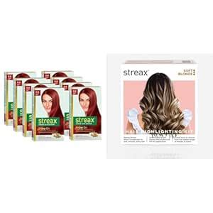 Buy Streax Cream Hair Color for Unisex, 60ml - 0.6 Flame Red (Pack of 8 ...