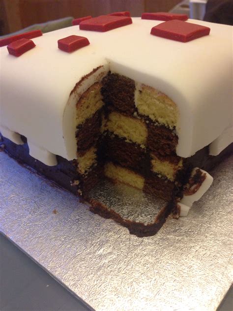 checkerboard cake square