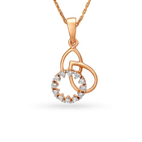 Artistic Rose Gold and Diamond Pendant