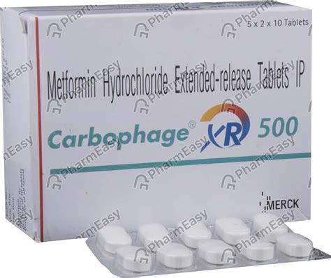 Carbophage Xr 500 MG Tablet (10): Uses, Side Effects, Price & Dosage ...