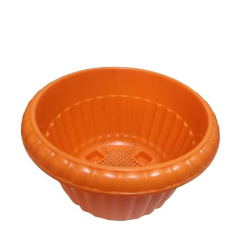 MAPEL Plastic Round Shape Flower Pots 10 Pcs, 10 Inch Heavy Duty Plant ...