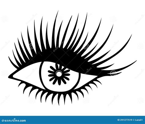 Ladies Eye. The Eyelid Is Half Closed. Seductive Look. Eye Iris, Pupil ...