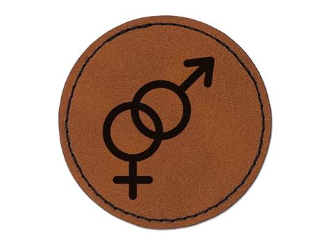 Interlocked Male and Female Sign Heterosexuality Gender Symbol Round ...