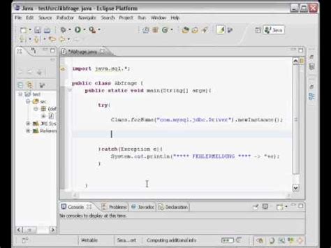JDBC in Eclipse Using MySQL 的图像结果