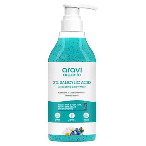 Buy ARAVI ORGANIC 2% SALICYLIC ACID BODY WASH WITH NIACINAMIDE ...