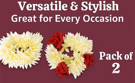 Frescorr (2 Pcs) Luxury Scented Mogra Gajra Hair Accessories ...