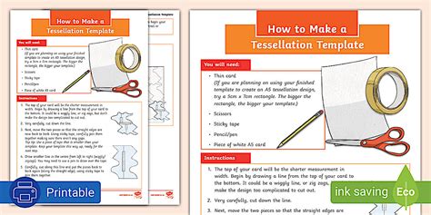 How to Make a Tessellation: Instructions Template