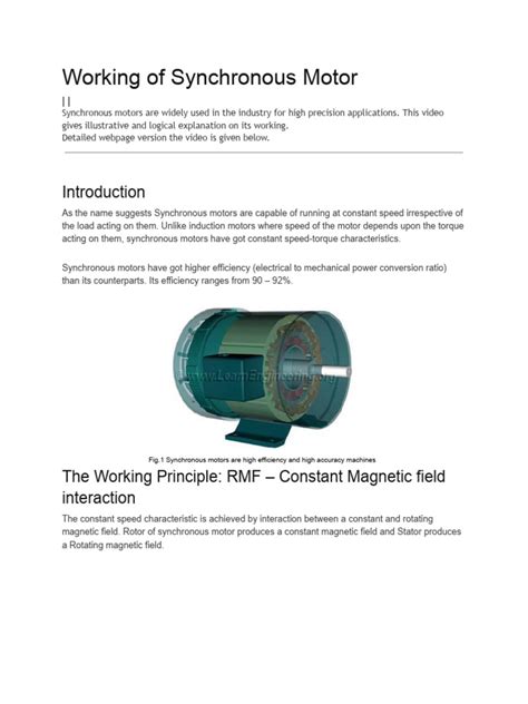 Image result for Synchronous Motor Working