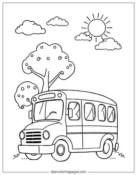 Free Coloring Pages School Bus