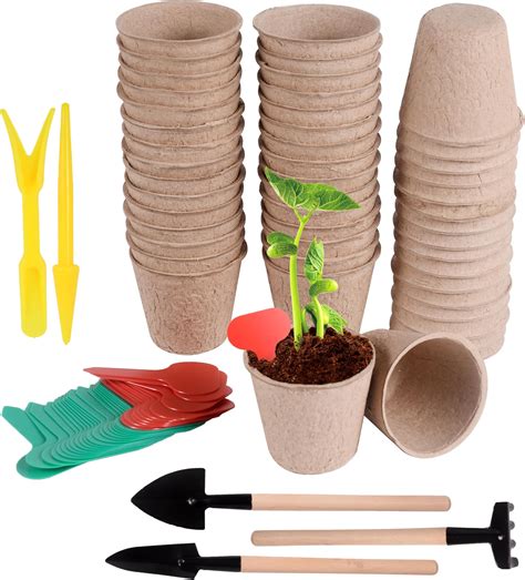 Amazon.com: 160Pcs Peat Pots, 2.36'' Round Nursery Pot with Drainage ...