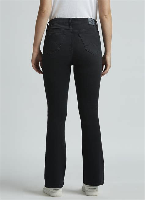Pimlico Black Mid Waist Flared Softlex Jeans | Pepe Jeans India