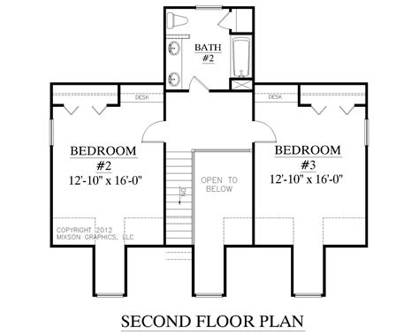 2nd story floor plan | Floor plans, Cottage floor plans, House plans