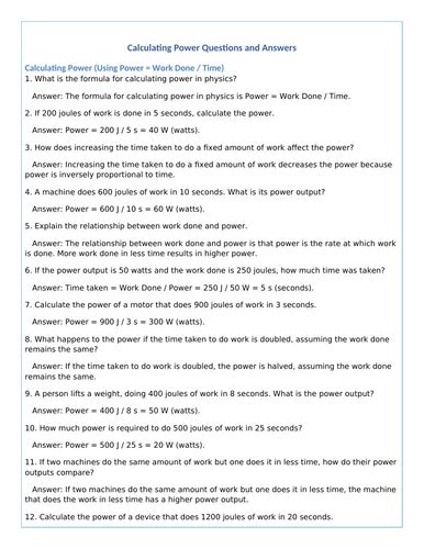 Image result for Max Power Theorem Practice Worksheet with Answers