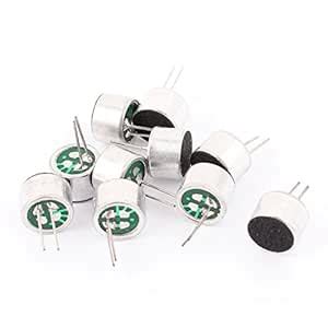uxcell 10pcs 9mm x 7mm Through Hole MIC Electret Microphone Condenser ...
