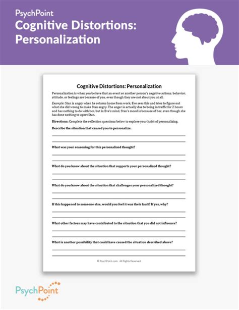 Image result for Cognitive Distortions Worksheet