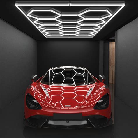 Hexagon Garage LED Lights.14 Grid 900W 108000LM 6500K Hex Honeycomb ...