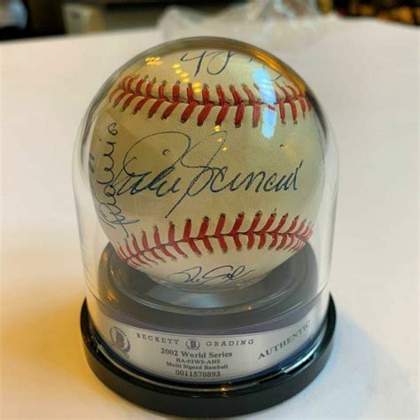 2002 Anaheim Angels World Series Champs Team Signed W.s. Baseball ...