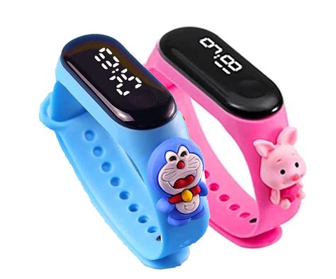 Navkar Crafts LED Watch Combo of 2 Cartoon Character Waterproof LED Ki