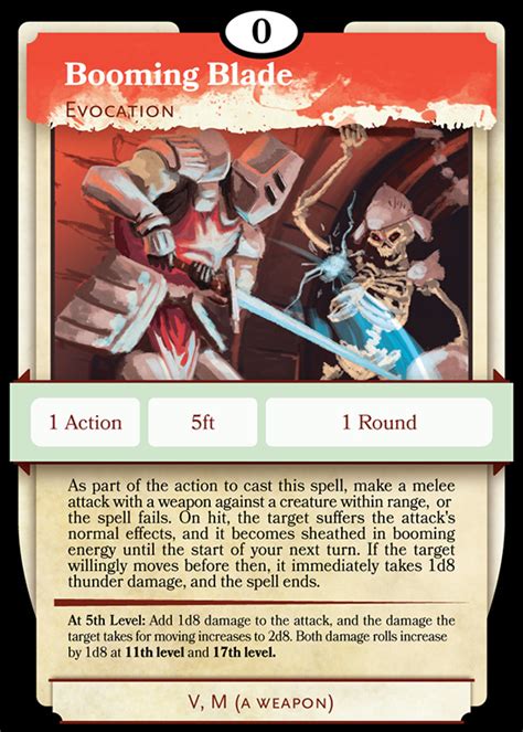 Mogo Graphics | grungomungis: 5e Spell Cards 02 Booming Blade ...