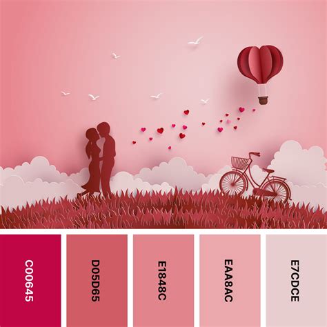 30 Valentine's Day Color Palettes for Romantic Designs | Color Meanings