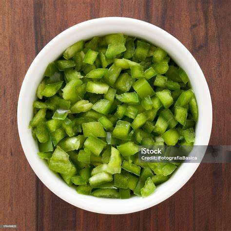 Diced Green Bell Pepper Stock Photo - Download Image Now - Green Bell ...