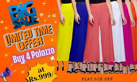 Buy 4 Palazzo Pants at Rs.999 – Fitflex
