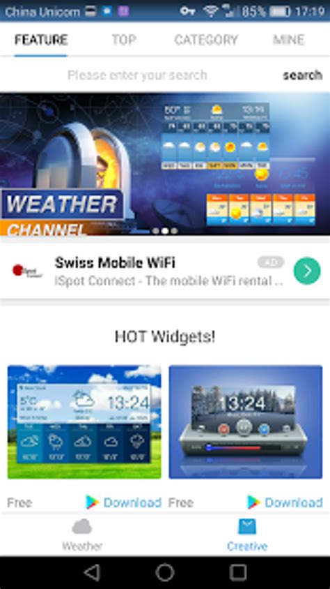 Rezultat imagine pentru Android Clock Weather Widget