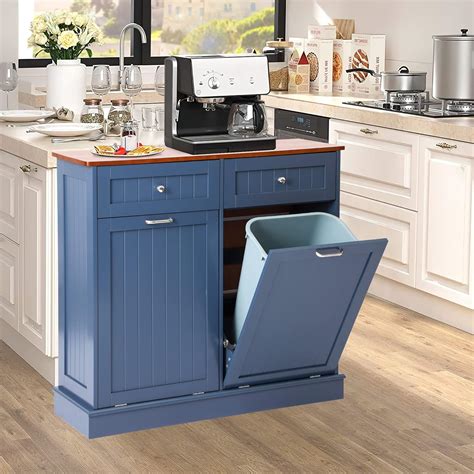 LOUVIXA Tilt Out Trash Can Cabinet with Double Hidden Trash India | Ubuy