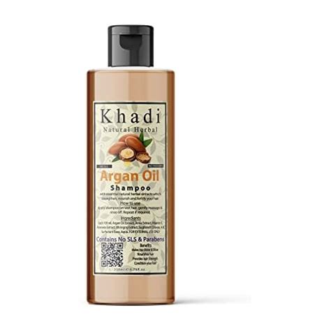 Buy Khadi Natural Herbal Argan Oil Shampoo For Hair Growth | Enriched ...
