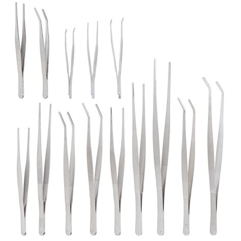Pinzas de coser largas y rectas de acero inoxidable, juego de 14 piezas ...