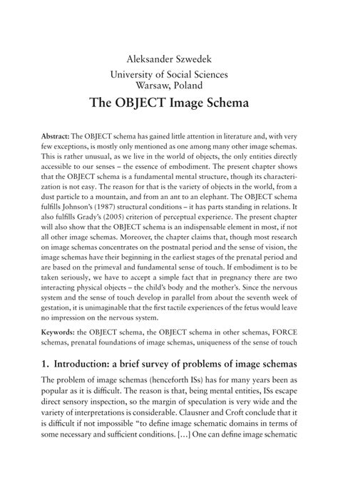 Image result for Object Schema Graphic Examples