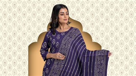 Discover the elegance of Ajrakh print sarees and kurtis on Amazon ...