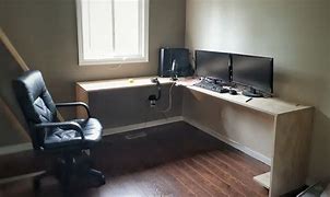 Image result for Homemade Corner Double Desk