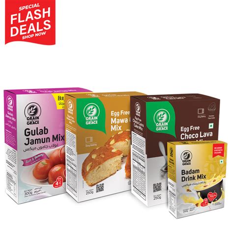 Instant Gulab Jamun Mix (300g) Instant Badam Drink Mix (200g) Egg Free ...