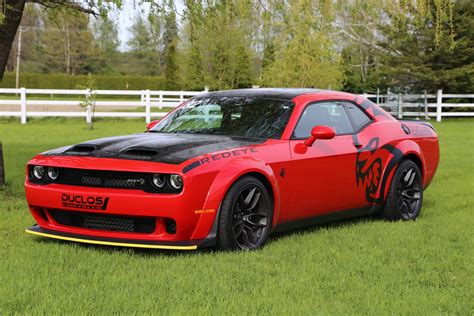 Red Dodge Challenger Hellcat