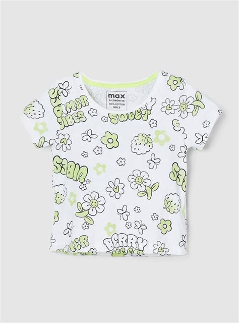 Buy Girls All-Over Printed T-shirt Online at just Rs. 149.0 ...