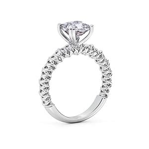 ZILO JEWELS Pure 925 Silver Girls/womens Princess Cut Diamond beachy ...