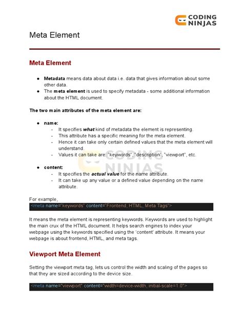 Image result for Meta Element Examples
