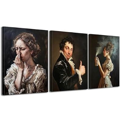 PAINURA Funny Bathroom Wall Art Set of 3 Canvas India | Ubuy