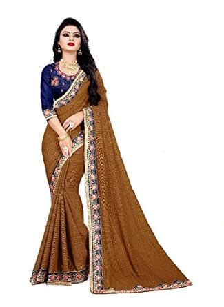 Buy Shree Ganesh Retail Womens Fancy Chiffon Saree Elegant & Classy ...