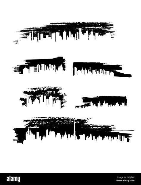 Set of silhouettes of different modern cities . Vector illustration Stock Vector Image & Art - Alamy