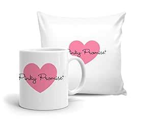 Buy Khakee Promise Day Theme Coffee Mug (325ml) with Cushion Cover with ...